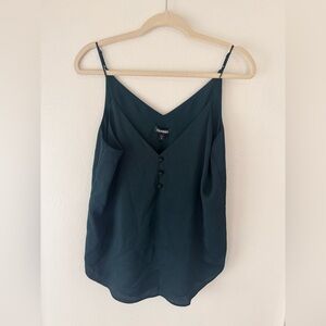 Express Women's Dark Green Sleeveless Top